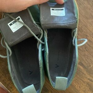 Green leather vivo barefoot big kids 33 Eu